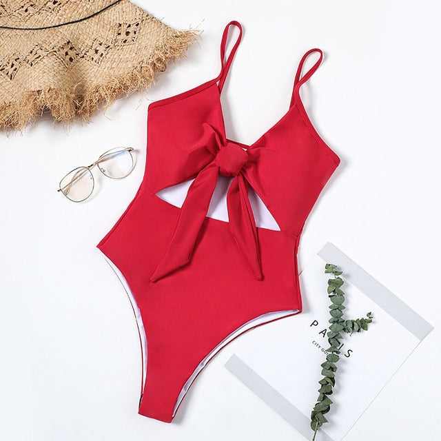 Swimwear Women Sexy Snake Leopard Print One Piece Swimsuit