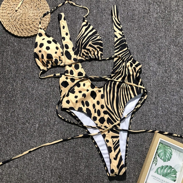 Snakeskin One Piece Swimsuit Yellow Snakeskin Swimwear Pink Snake Skin Bikini