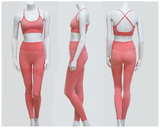 New Yoga Pants Matching Sports Bra Top Sets in 6 Colors