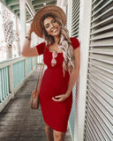 Short sleeve pregnant dress - Loving Lane Co