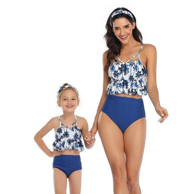  Mommy Daughter Matching Swimwear Sets High New Matching Swimsuits