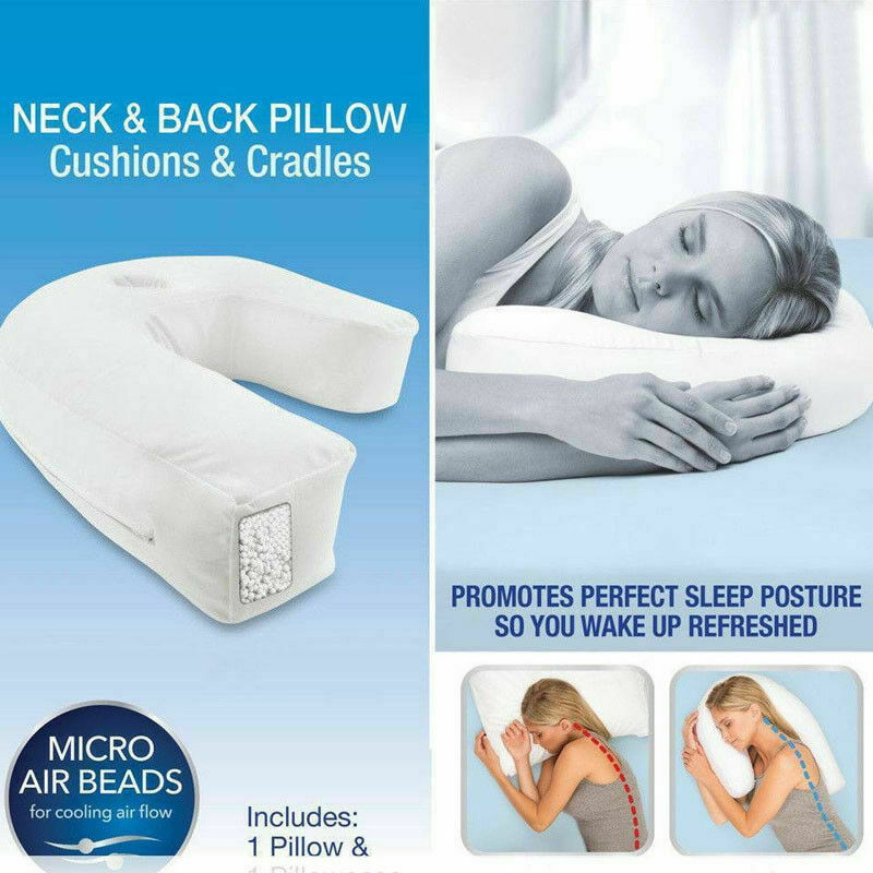 Pro Air Side Sleeper Neck Back Pillow U Shaped Sleep Support