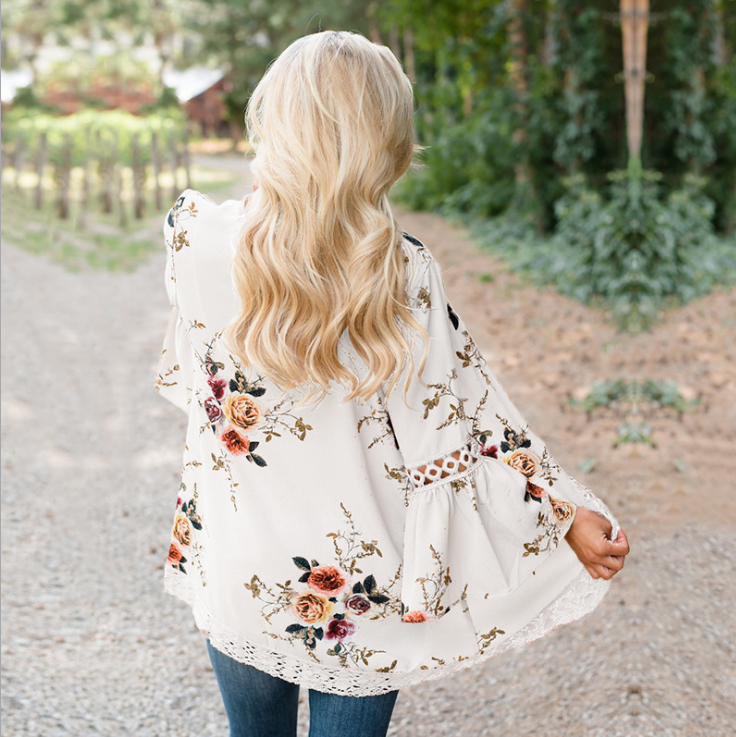 Fall Floral Print Womens Jackets in 6 Colors