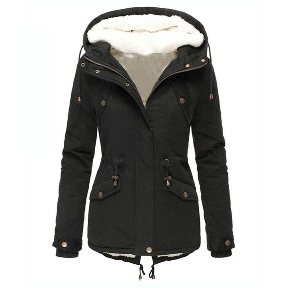 Women’s New Winter Coats Solid Color Hooded Jackets - Loving Lane Co