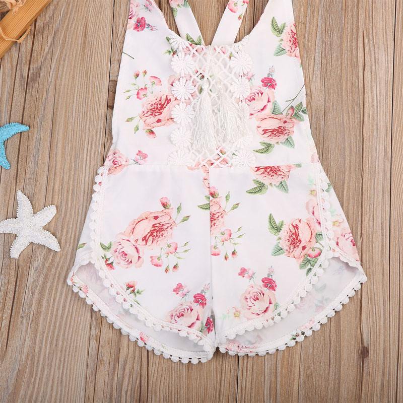 Baby Girl cute Floral Romper and matching headband