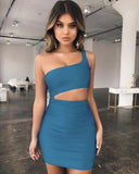 Sexy One Shoulder Bodycon Mini Dresses
