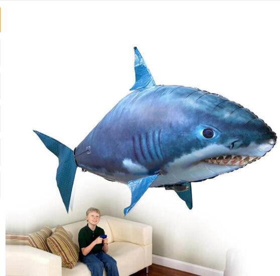 Remote Control Flying Shark Toy Flying Nemo Clown Fish Air Swimmer Helicopter Kids Toy