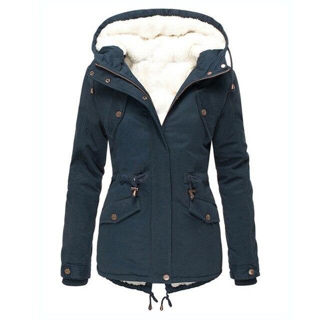 Women’s New Winter Coats Solid Color Hooded Jackets - Loving Lane Co