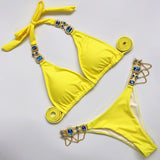 Stunning Crystal Bikini Womens Fashion Swimwear in 4 Colors