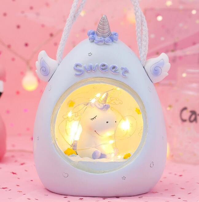 Unicorn Night Light Childrens LED Night Light Nursery Room Lamp - Loving Lane Co