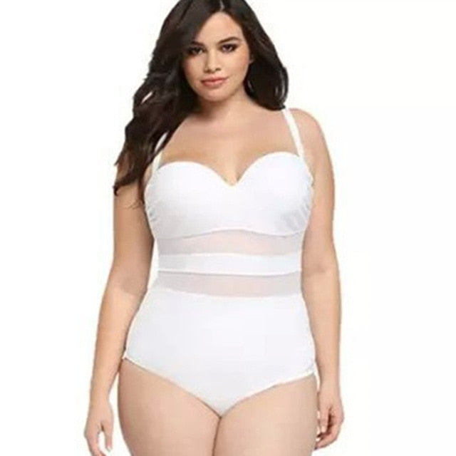 Plus Size Swimwear Womens One-Piece Swimsuit Large Bathing Suit Push Up