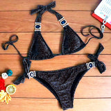 Stunning Crystal Bikini Womens Fashion Swimwear in 4 Colors