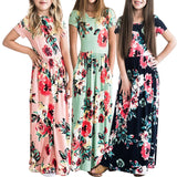 Maxi Girls Summer Dresses Kids Clothes Little Girls Long Floral Dress