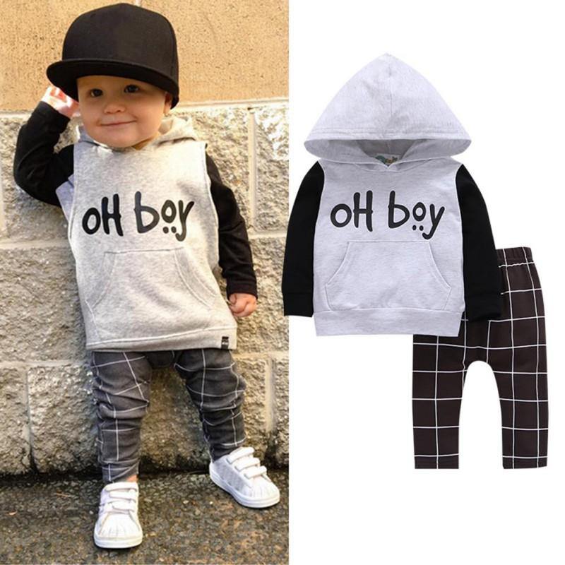 Baby Boys Cotton Full Sleeve Letter Pattern O-Neck Covered Button Closure Regular clothes Sets