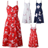 Womens Dresses Floral Maxi Spaghetti Strap Midi Dresses 16 Prints - Loving Lane Co