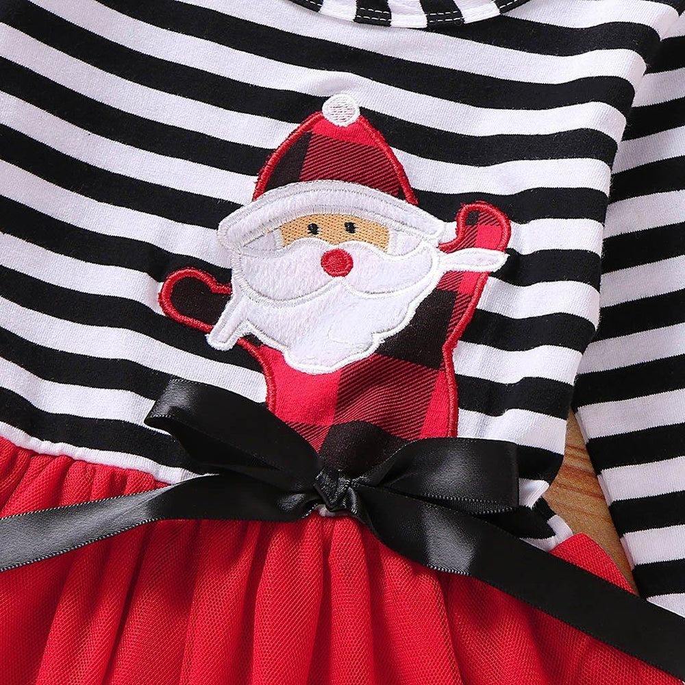 Toddler Girls Christmas Dress +Headband Baby Girls Christmas Holiday Dress - Loving Lane Co