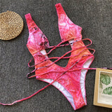 Snakeskin One Piece Swimsuit Yellow Snakeskin Swimwear Pink Snake Skin Bikini