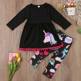 Toddler Girl Clothing Unicorn 2 Piece Outfits T Shirt and Leggings