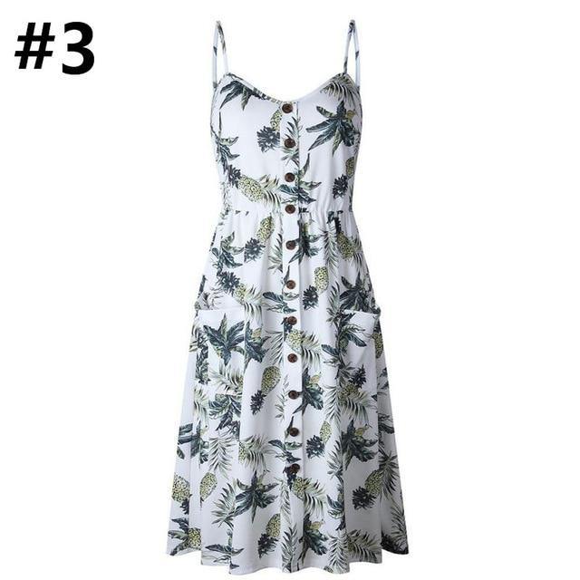 Womens Dresses Floral Maxi Spaghetti Strap Midi Dresses 16 Prints - Loving Lane Co