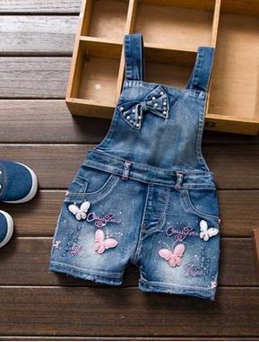 Toddler girl Overalls Jean Denim Overalls Jumpsuits