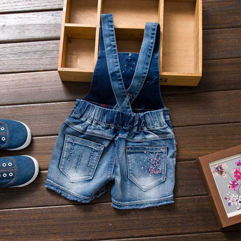 Toddler girl Overalls Jean Denim Overalls Jumpsuits