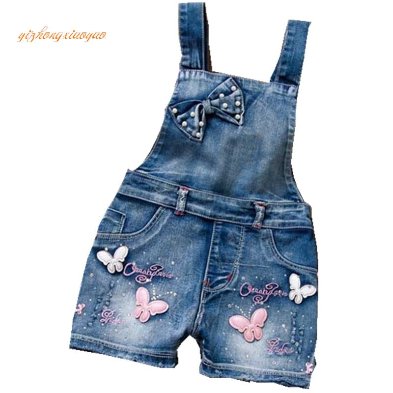 Toddler girl Overalls Jean Denim Overalls Jumpsuits