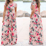 Long Maxi Floral Dress in 5 Colors Small to Plus Sizes