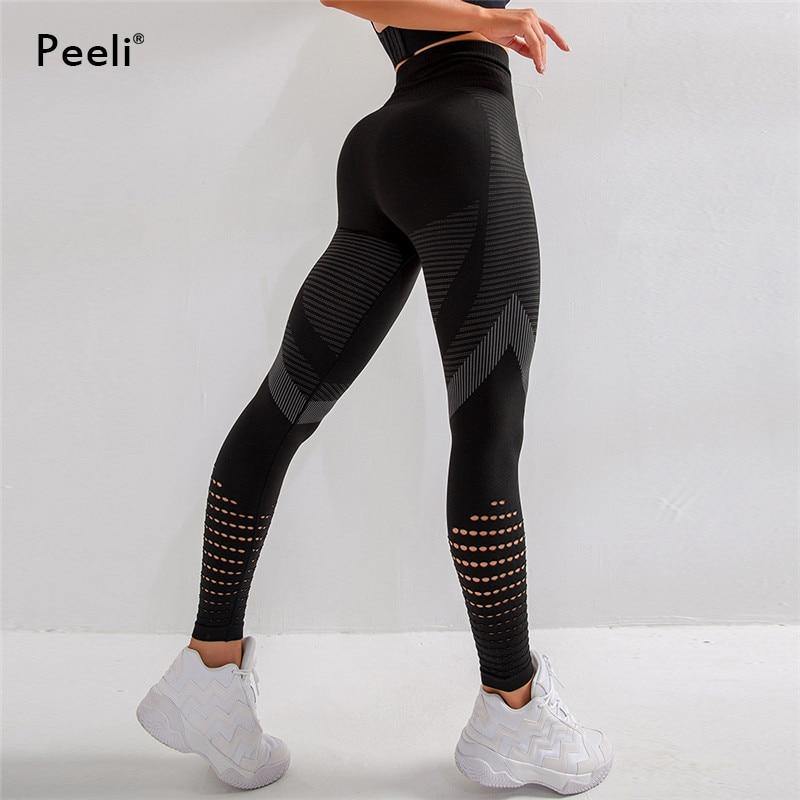 Peeli High Waist Seamless Leggings Yoga Pants Workout Gym Leggings Athleisure - Loving Lane Co