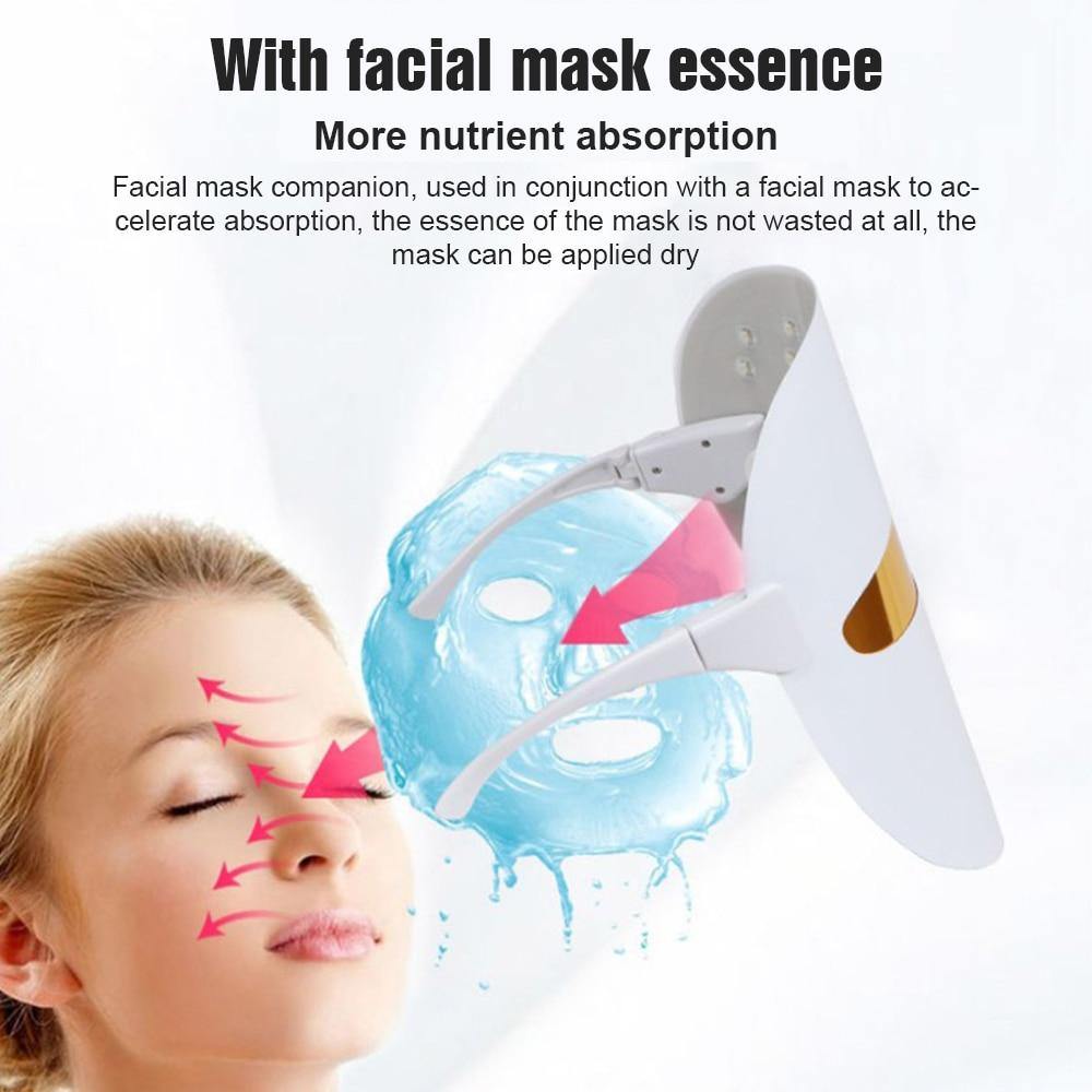 Led Therapy Mask 7 Colors Light Therapy Facial Mask Skin Rejuvenation Electroporation Beauty Instrument Photon Reduce Wrinkle - Loving Lane Co