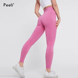 Peeli High Waist Seamless Leggings Yoga Pants Workout Gym Leggings Athleisure - Loving Lane Co