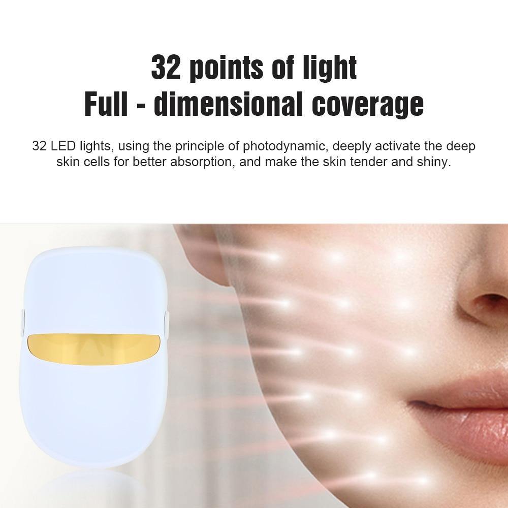 Led Therapy Mask 7 Colors Light Therapy Facial Mask Skin Rejuvenation Electroporation Beauty Instrument Photon Reduce Wrinkle - Loving Lane Co