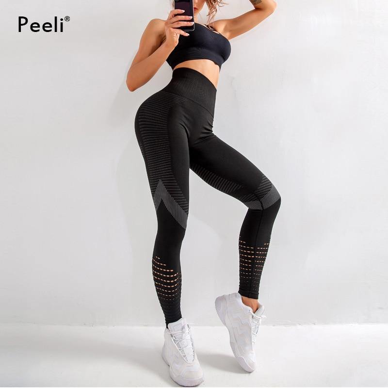 Peeli High Waist Seamless Leggings Yoga Pants Workout Gym Leggings Athleisure - Loving Lane Co