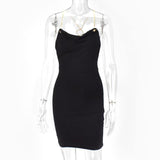 Womens Backless Sexy Mini Dress Little Black Party Dress - Loving Lane Co