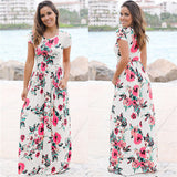 Women Floral Print Long Maxi Dress - Loving Lane Co
