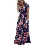 Women Floral Print Long Maxi Dress - Loving Lane Co