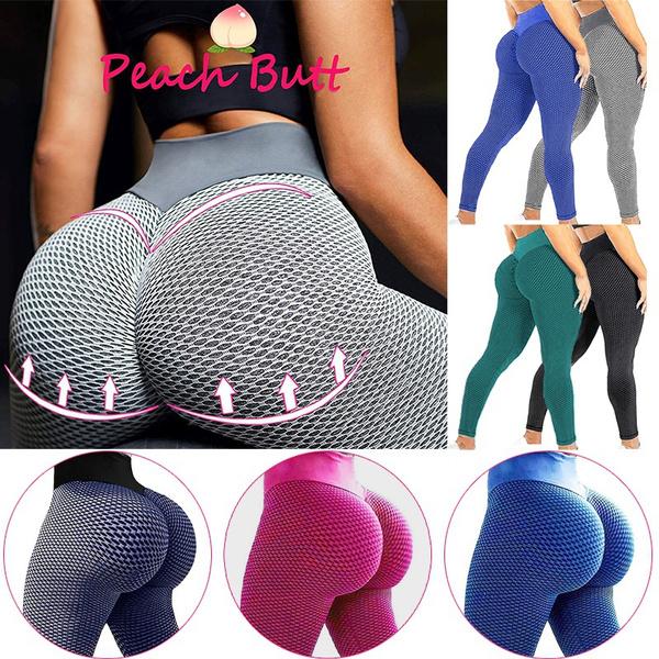 Honeycomb Scrunch Butt Women's Leggings High Waist Yoga Pants