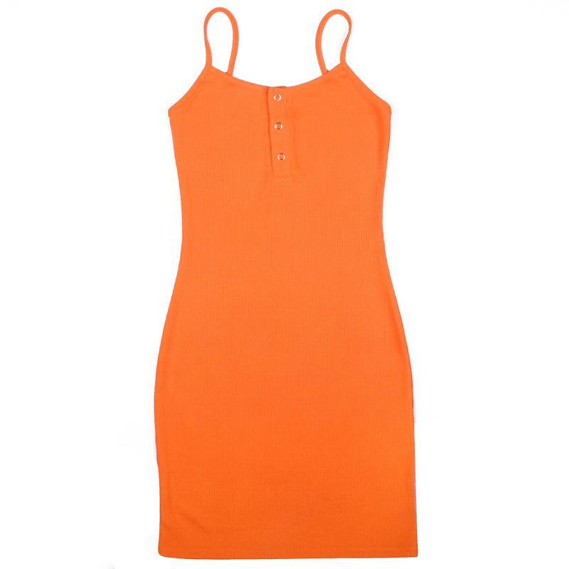 Simple and Sexy Orange Womens Mini Summer Dress - Loving Lane Co